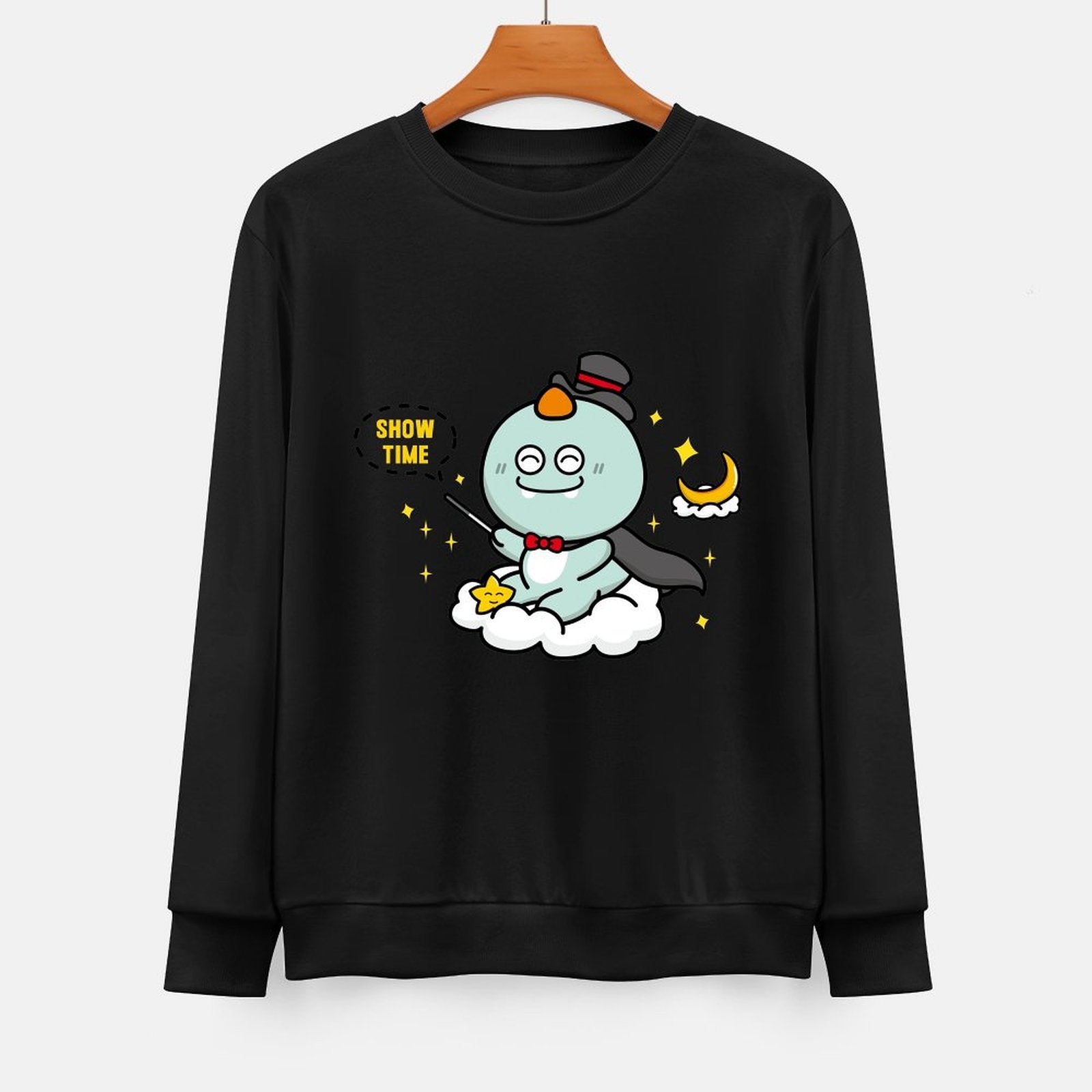 Front Patterned Long Sleeve TopVintage Batch-Printed